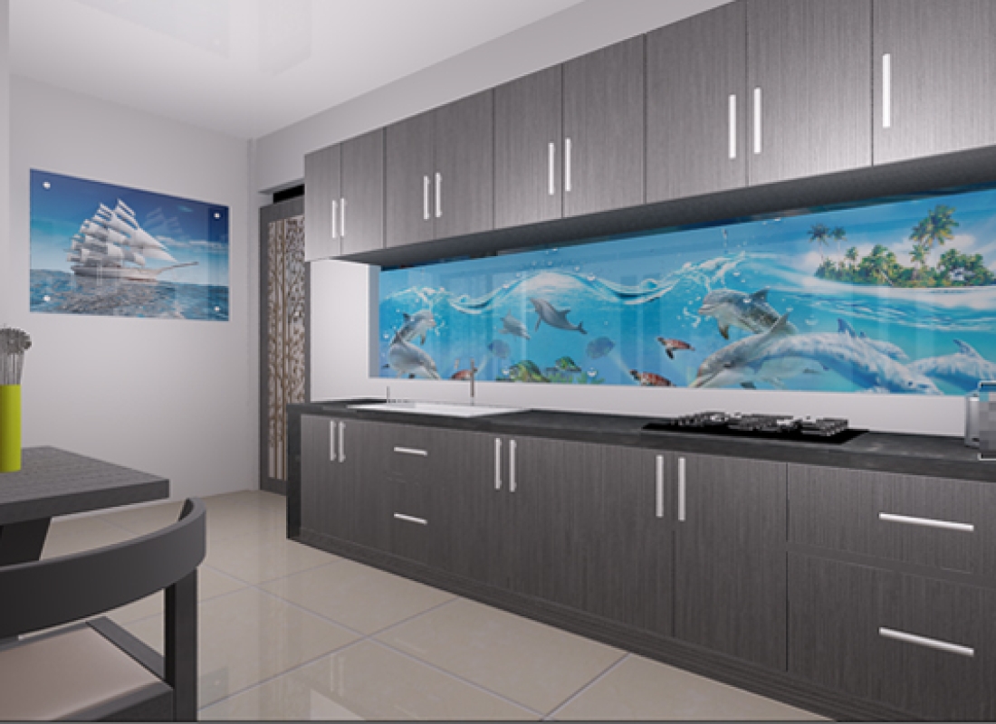 KÍNH MÀU ỐP BẾP 08