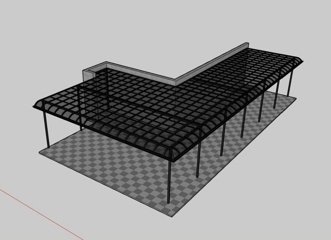 Mái hiên  Polycarbonate khung xương nhập khẩu